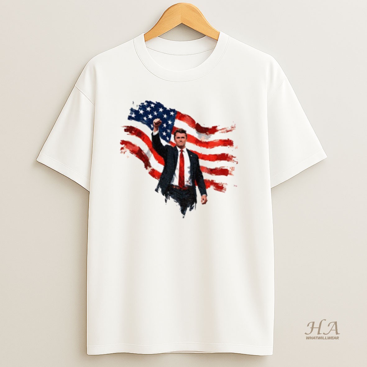 Official Charlie Kirk Patriotic Raised With American Flag 1 T Shirt