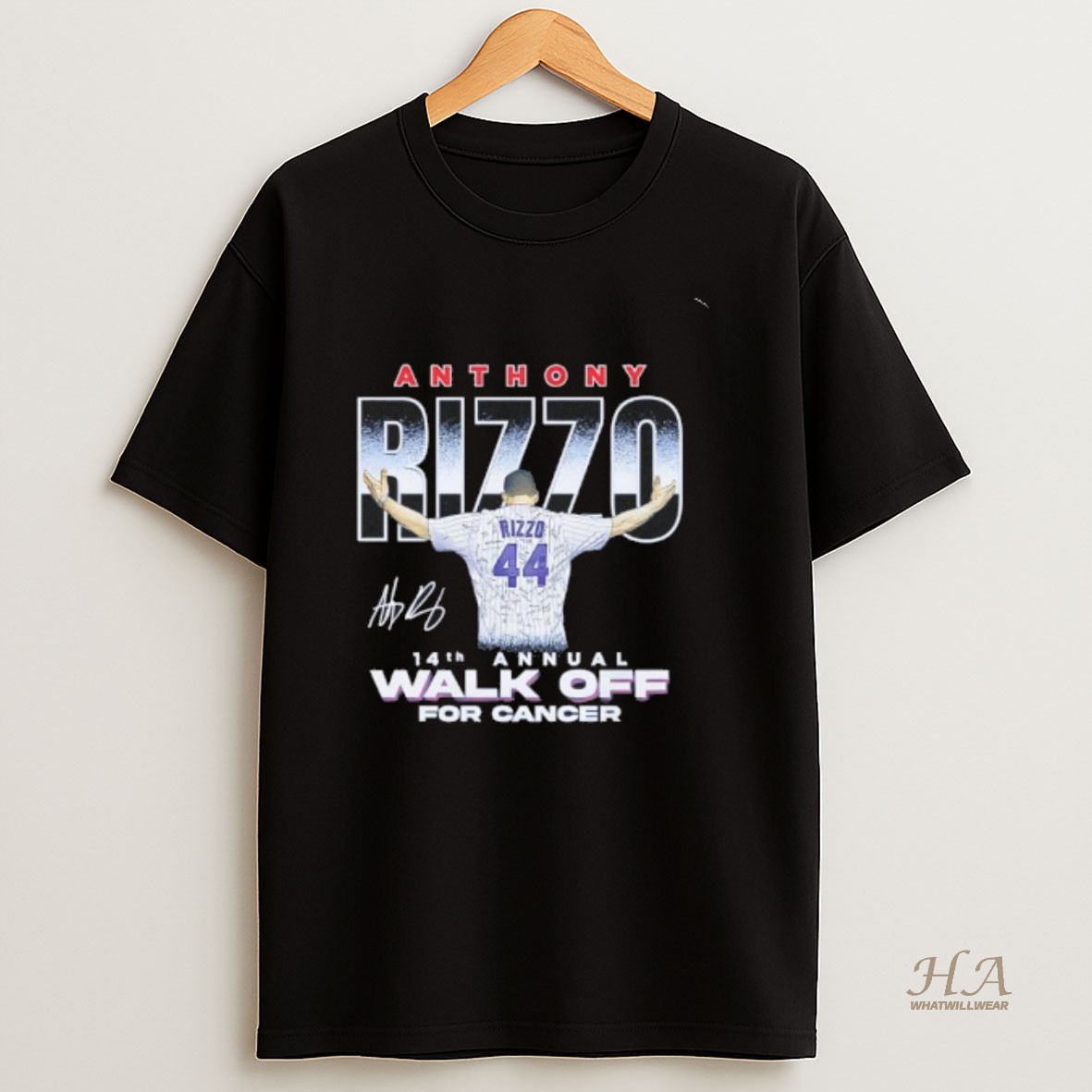 Official Chicago Anthony Rizzo 14th Annual Walk Off For Cancer Signature T Shirt