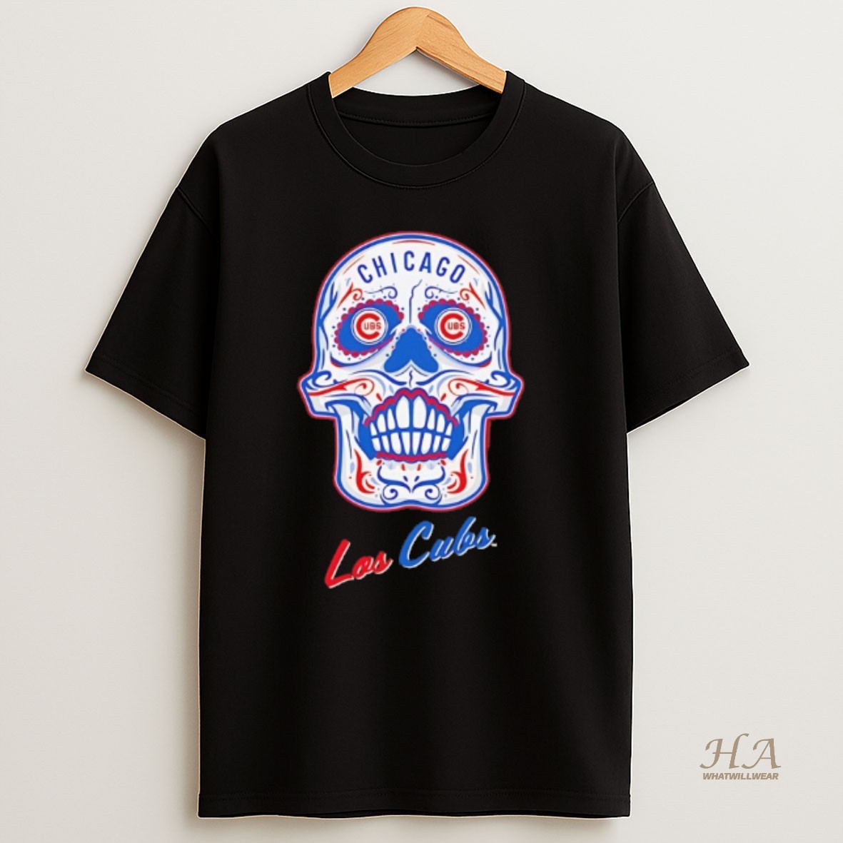Official Chicago Cubs Sugar Skull Boxy T Shirt
