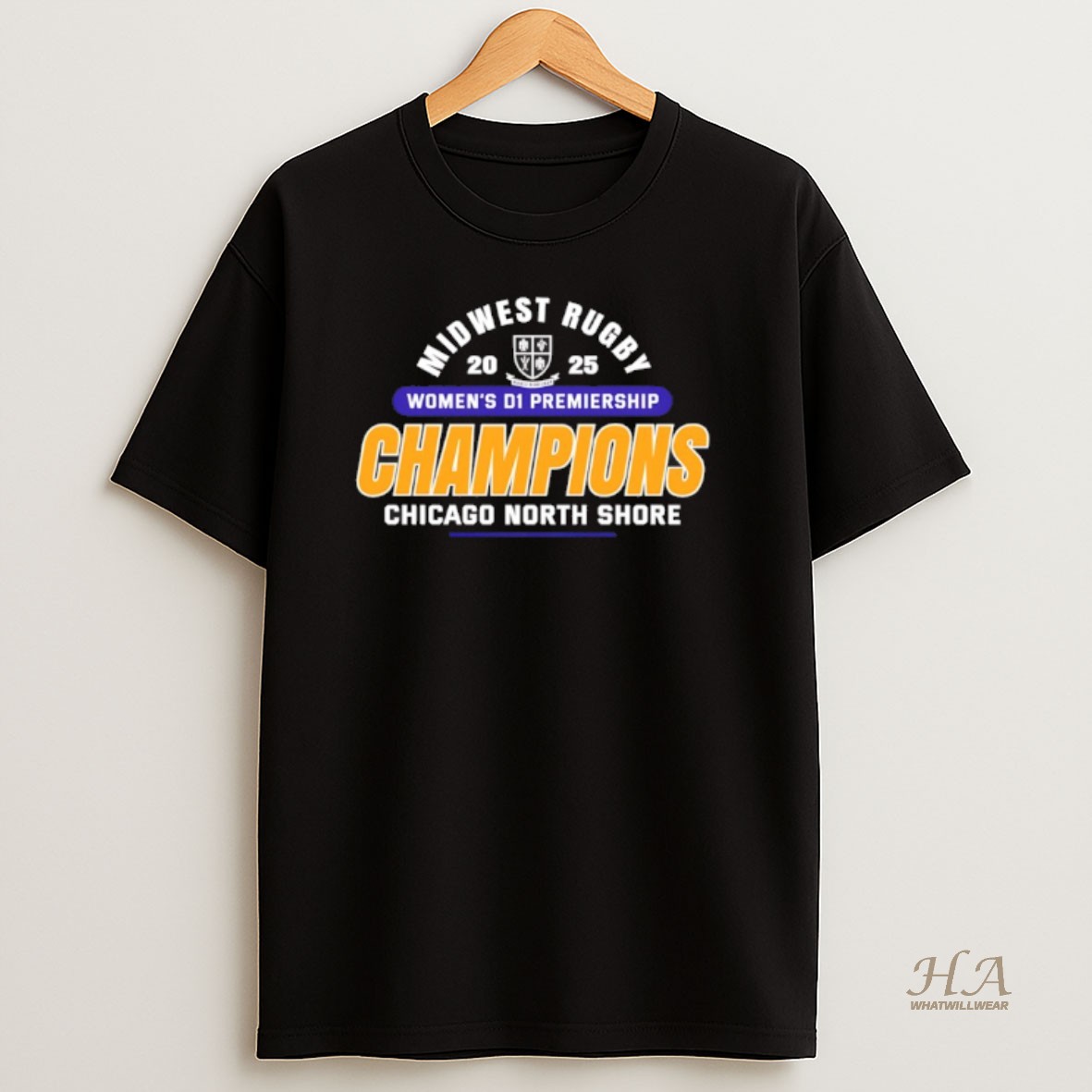 Official Chicago North Shore 2025 Midwest Rugby Womens D1 Premiership Champions T Shirt