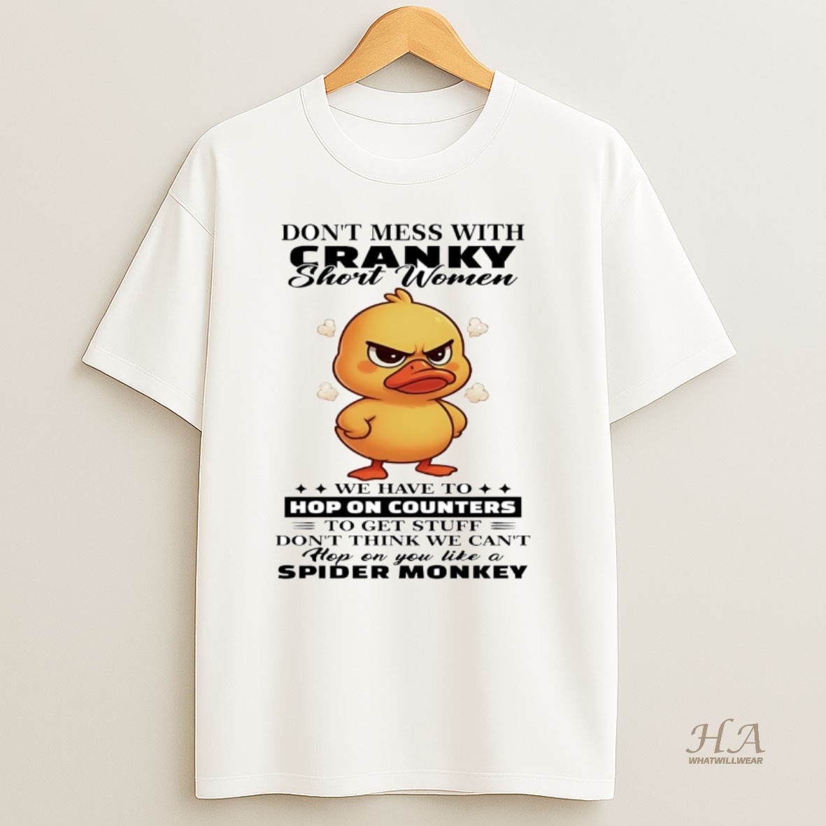Official Chick Dont Mess With Cranky Short Women T Shirt