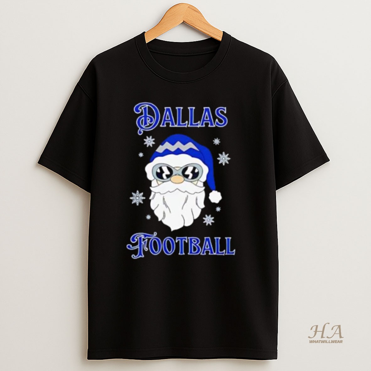 Official Christmas Dallas Football Santa Claus T Shirt