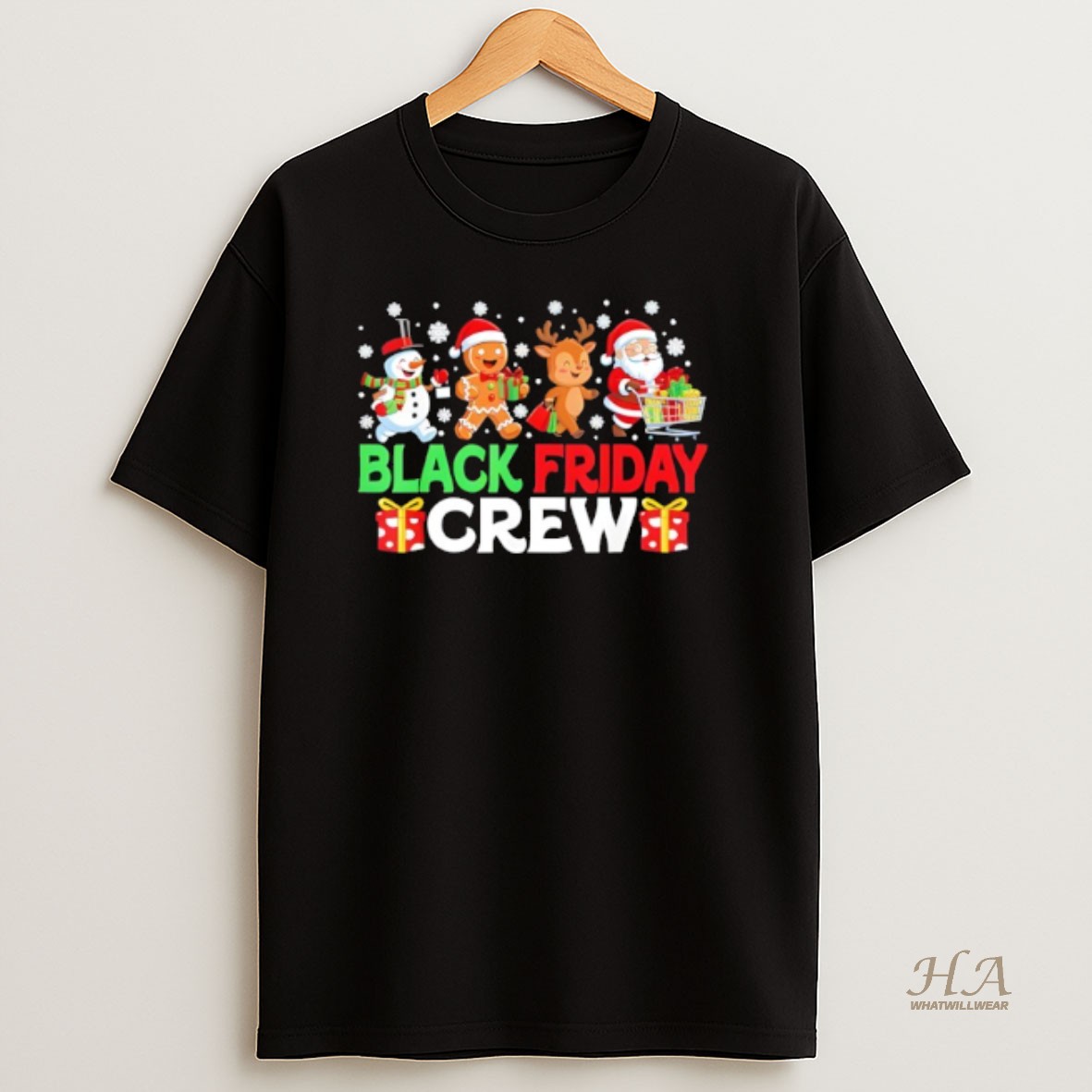 Official Christmas Friday Shopping Crew Black Shopping Family Funny T Shirt