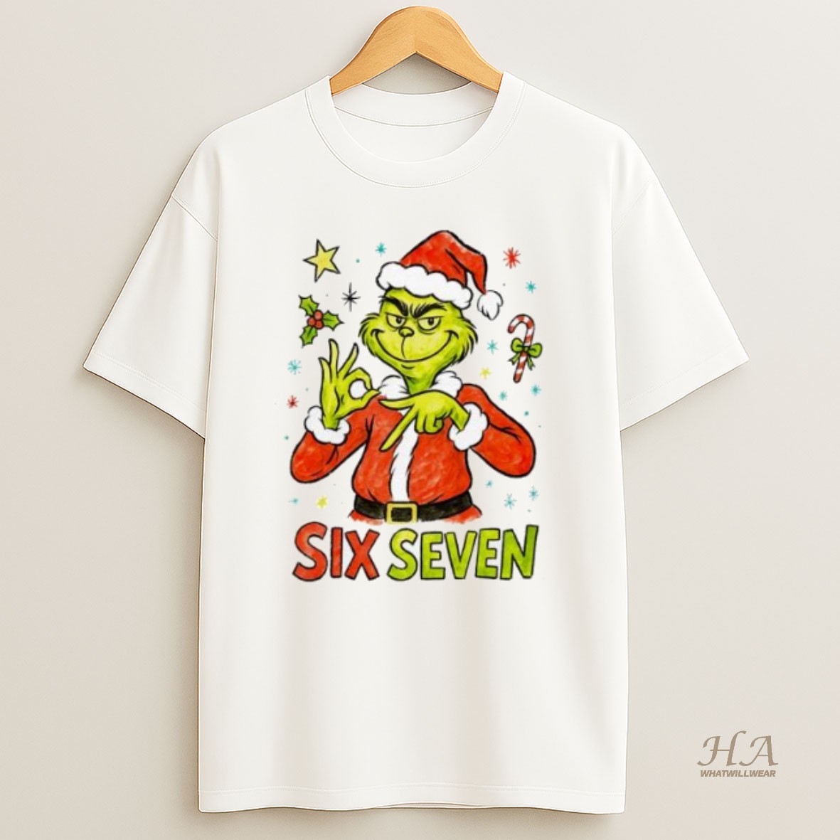 Official Christmas Six Seven Grinch 2025 T Shirt