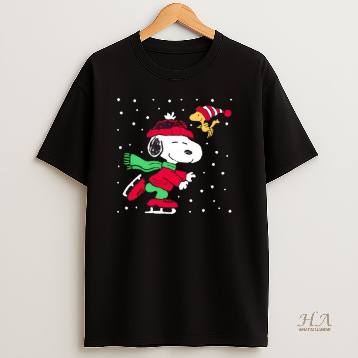 Official Christmas Snoopy Ice Skating T Shirt