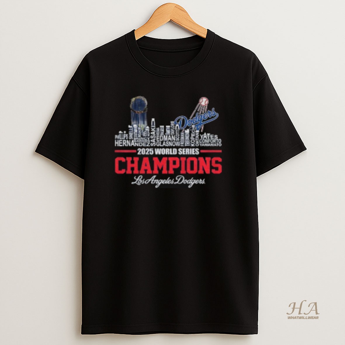Official City Skyline 2025 World Series Champs Los Angeles Dodgers Mlb Baseball T Shirt