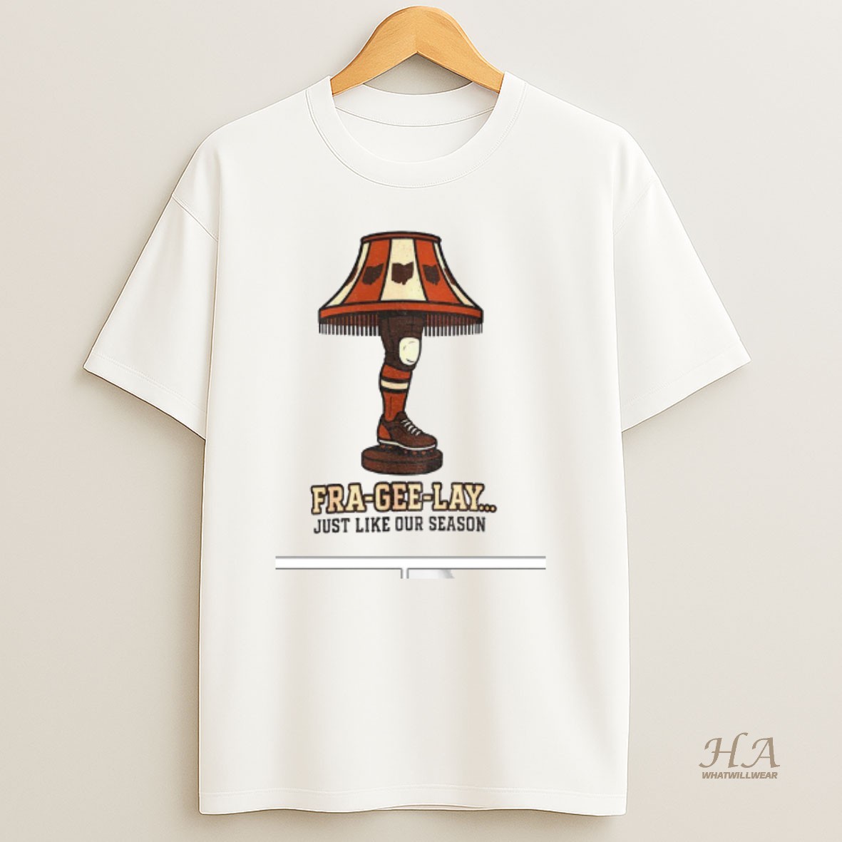 Official Cleveland Browns Festive Football Holiday Fra Gee Lay Just Like Our Season T Shirt