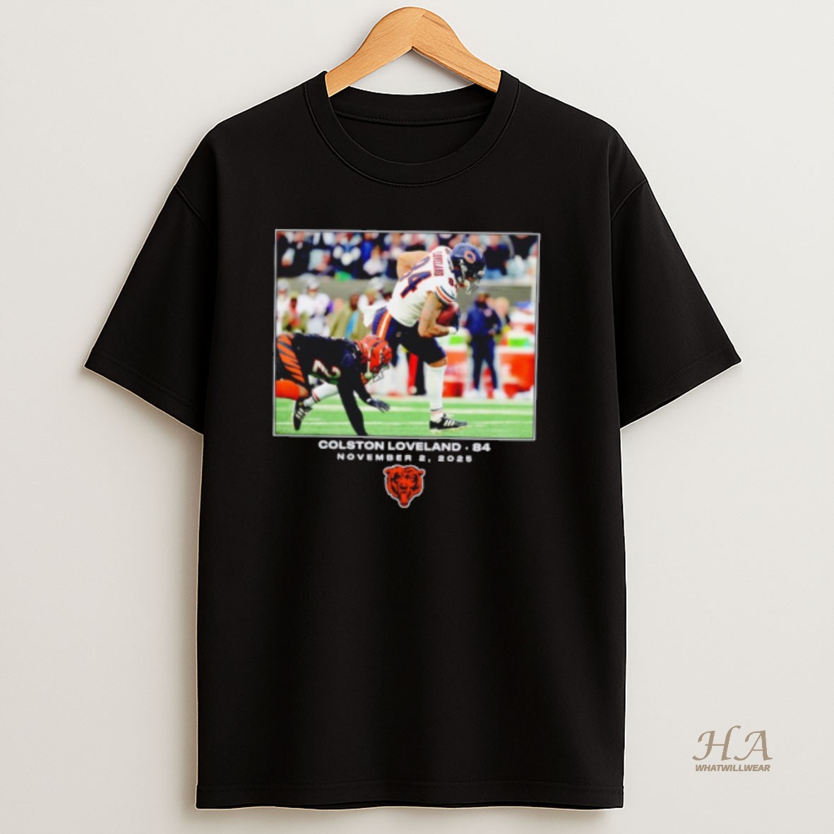 Official Colston Loveland Chicago Bears 2025 Nfl Flash Features Week 9 Shirt
