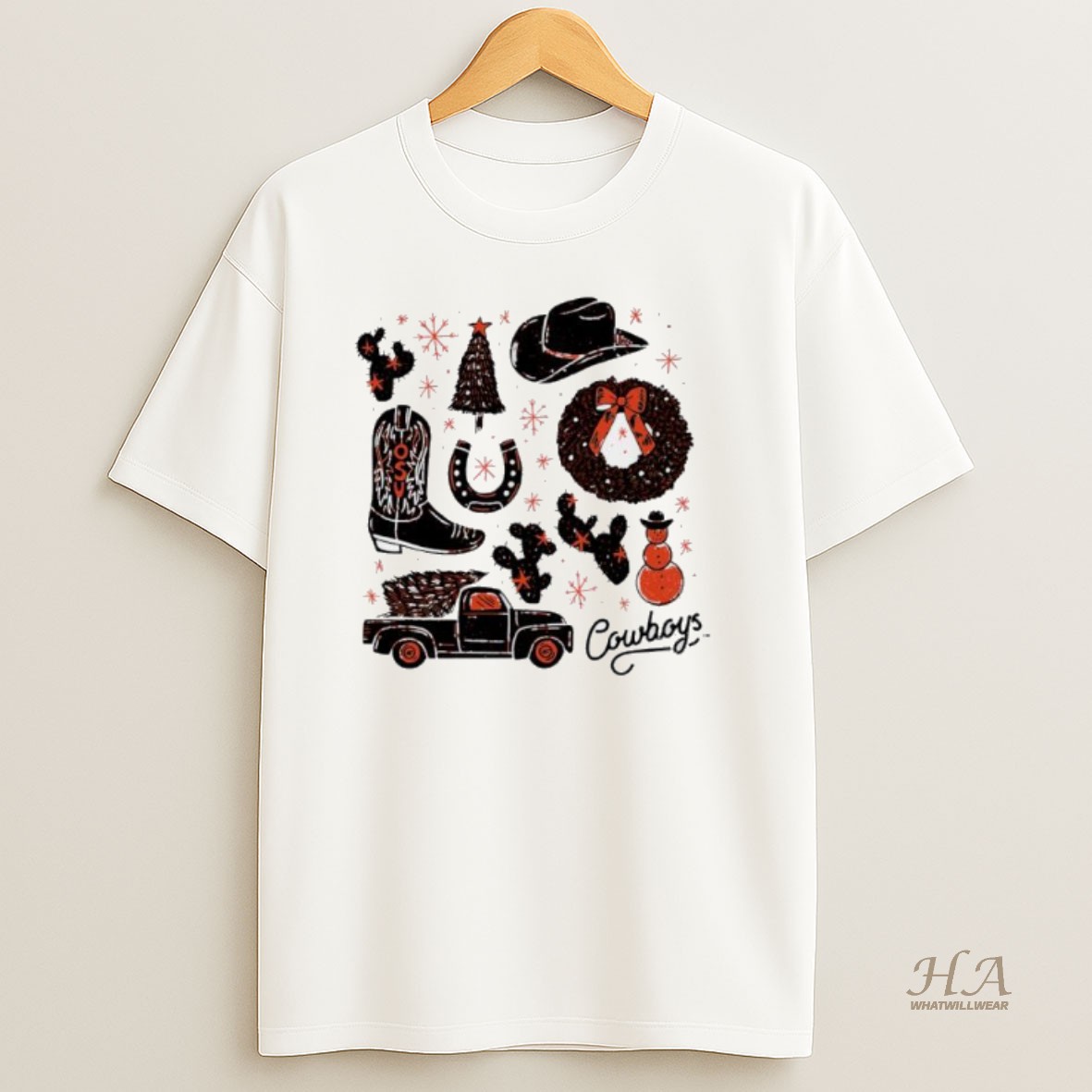 Official Cowboy Christmas 2025 Oklahoma State University T Shirt