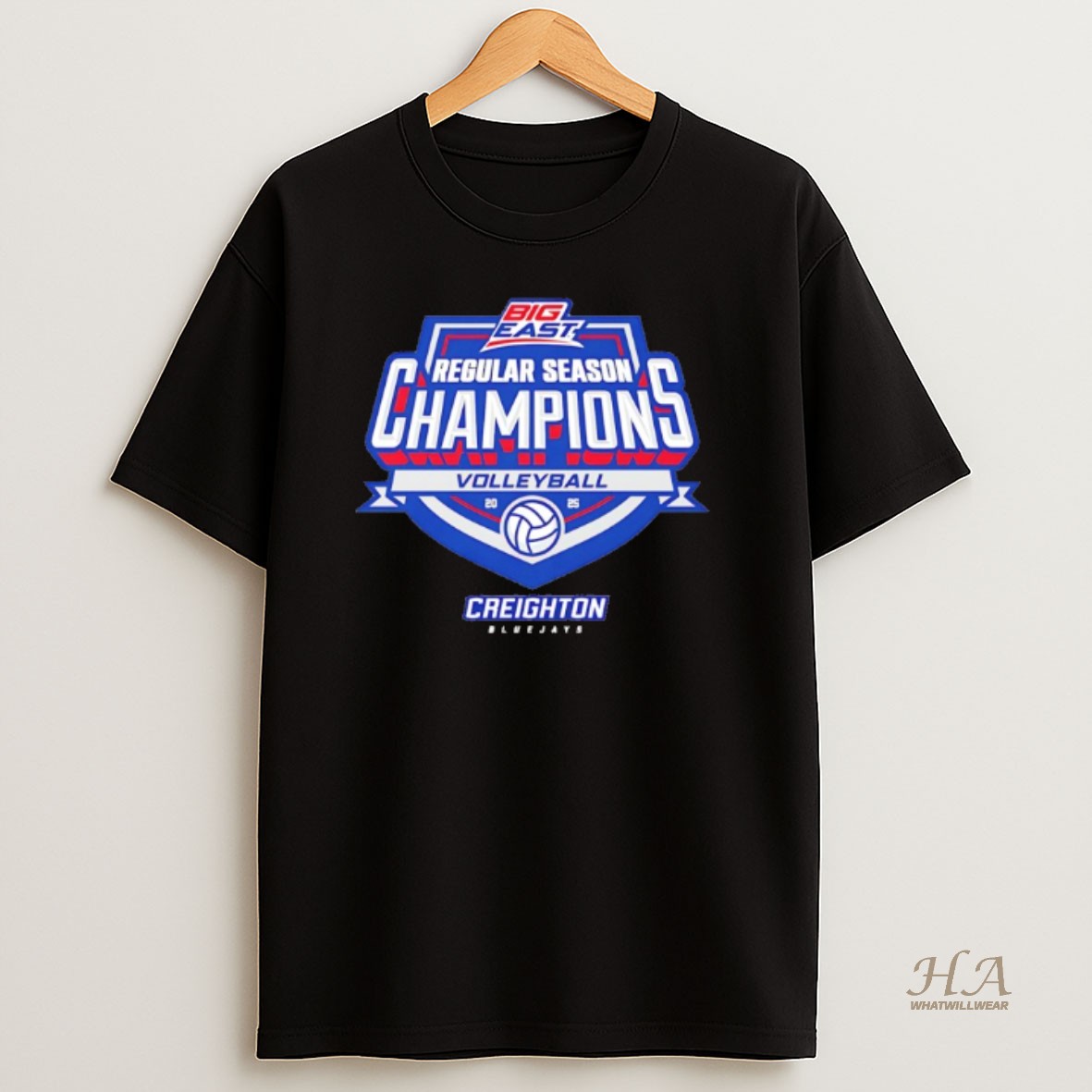 Official Creighton Bluejays Volleyball 2025 Regular Season Champions T Shirt