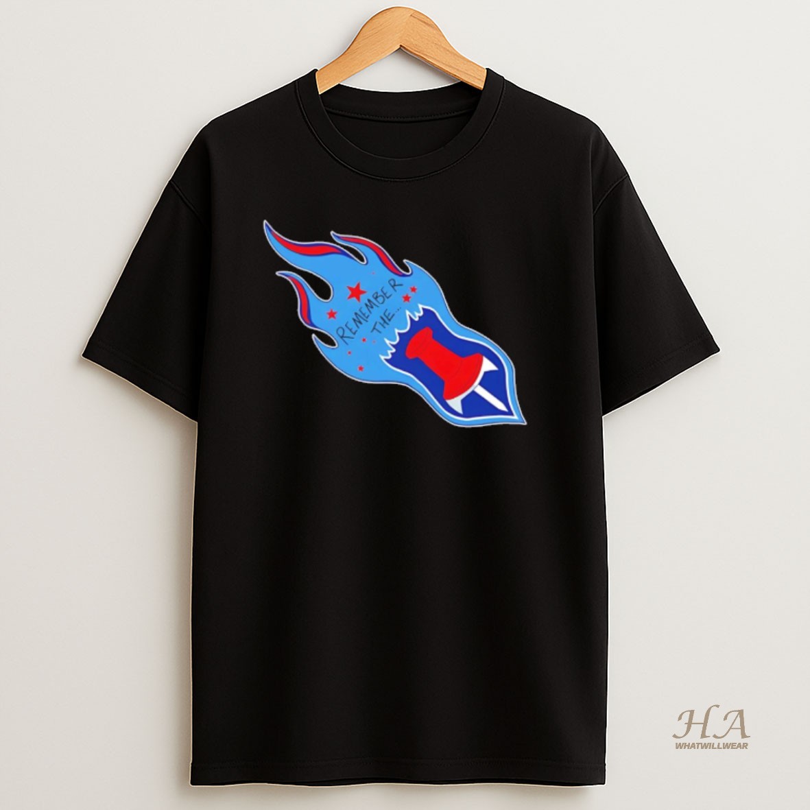 Official Cursed Remember The Tennessee Titans Black Ornaments T Shirt