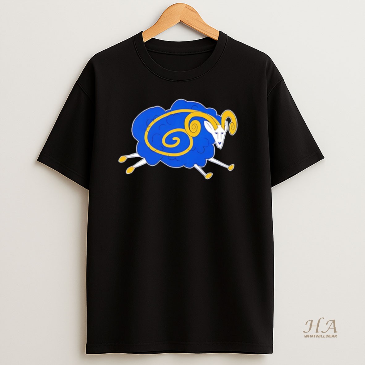 Official Cursed Spiral Los Angeles Rams Black Ornaments T Shirt