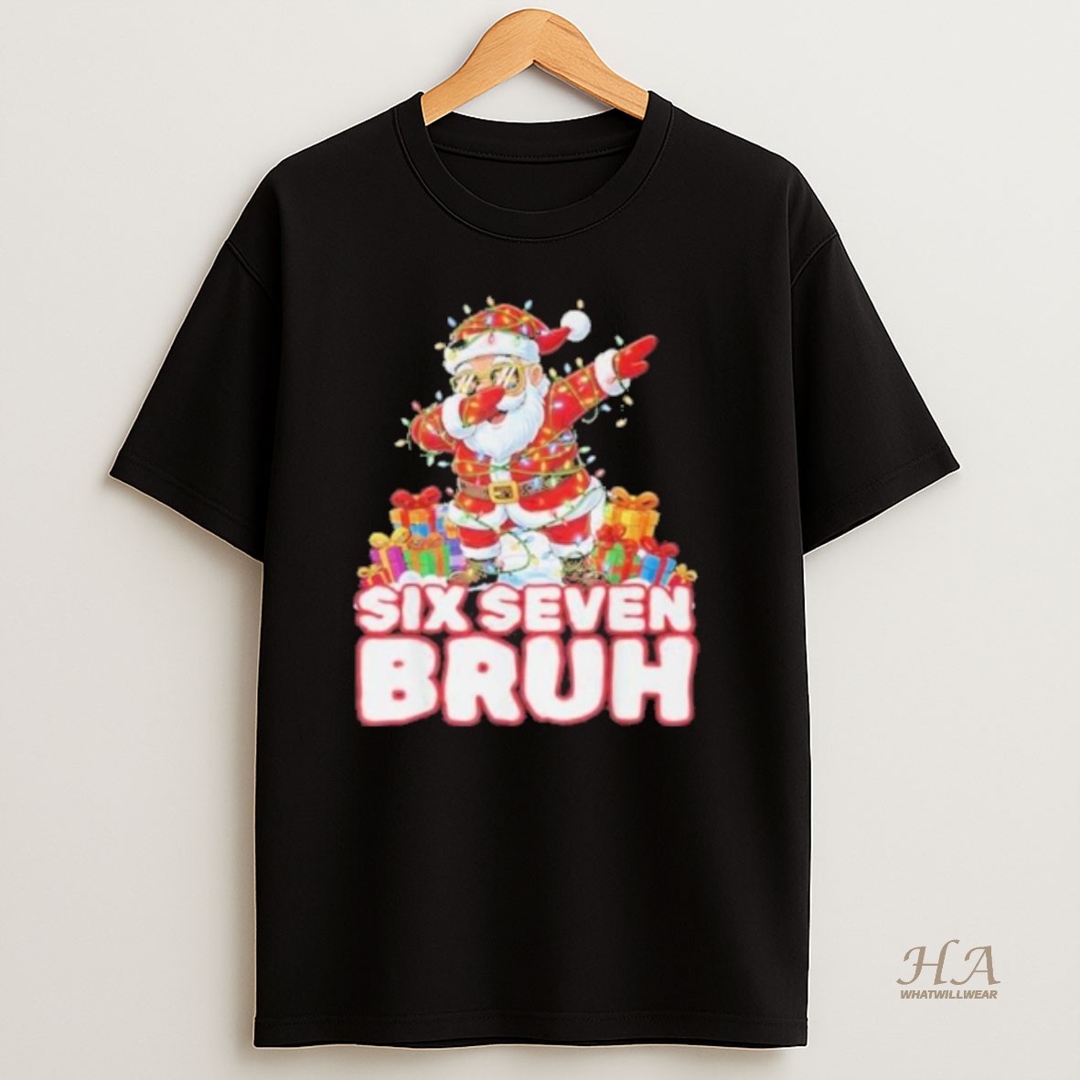 Official Dabbing 6 7 Six Seven Bruh Christmas T Shirt