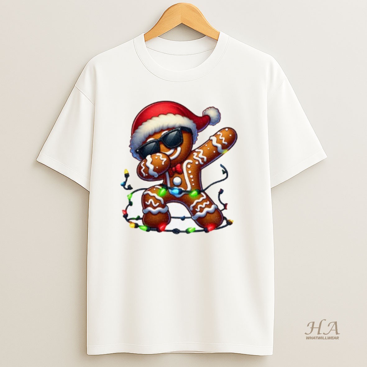 Official Dabbing Christmas Gingerbread Man T Shirt