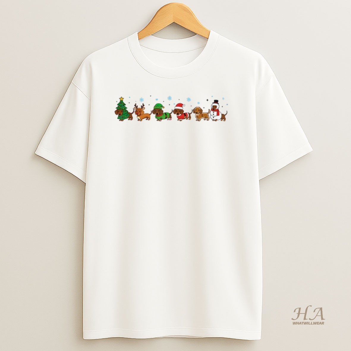 Official Dachshund Cute Sausage Dog Holiday Christmas T Shirt