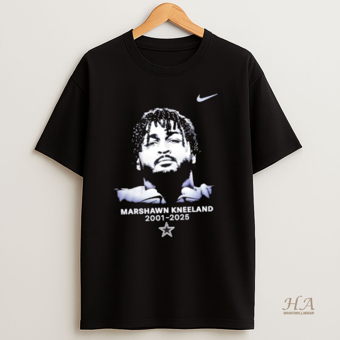 Official Dallas Cowboys Honoring Marshawn Kneeland Thank You Memories 2 Sided T Shirt