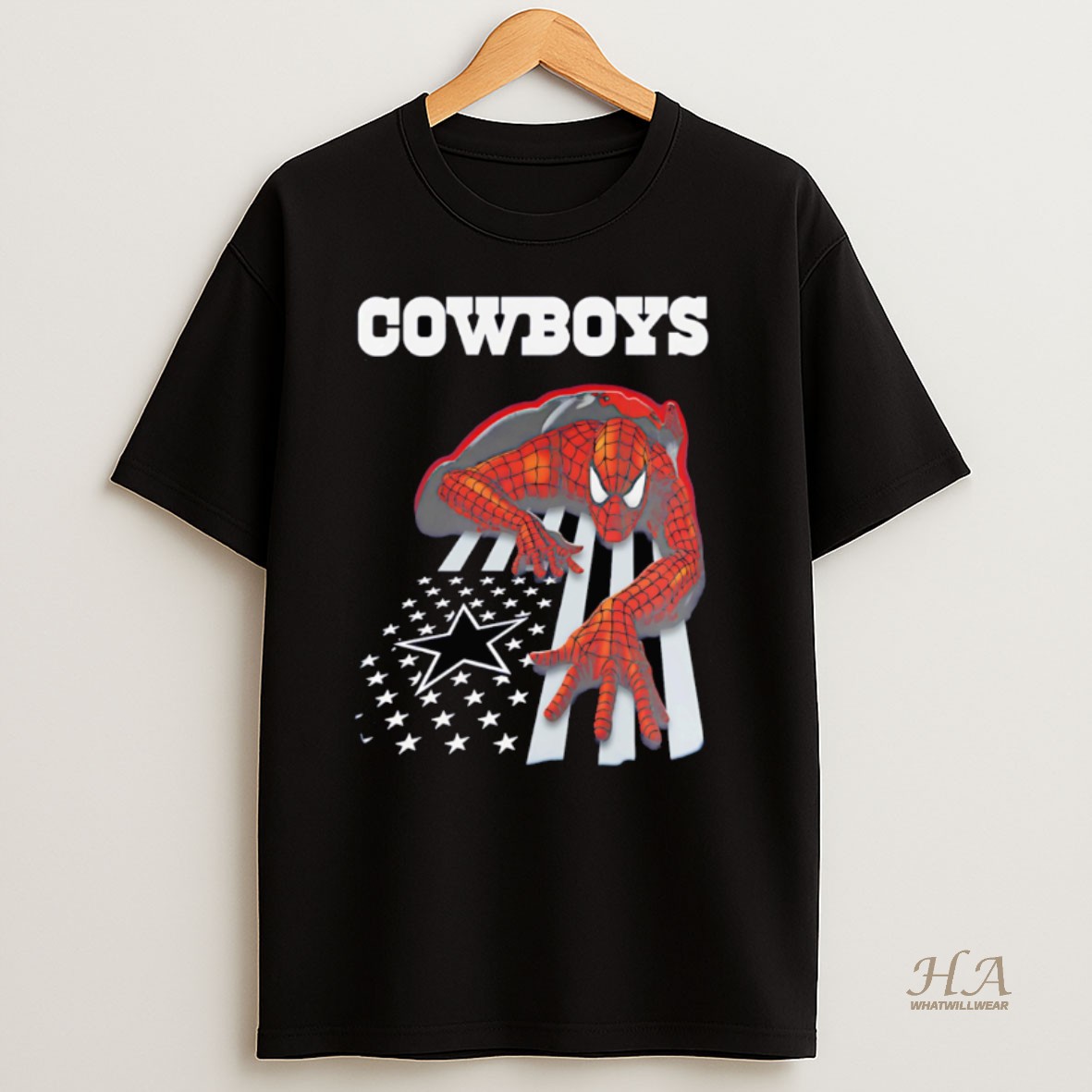 Official Dallas Cowboys Spiderman America Flag Shirt