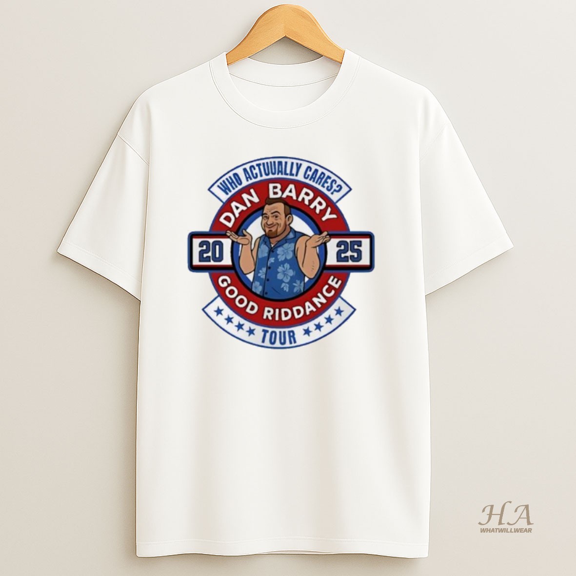 Official Dan Barry Good Riddance Who Actually Cares Tour 2025 T Shirt