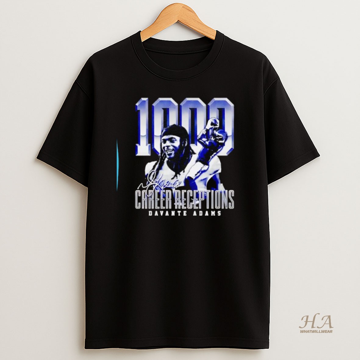 Official Davante Adams 1000 Career Receptions Retro T Shirt
