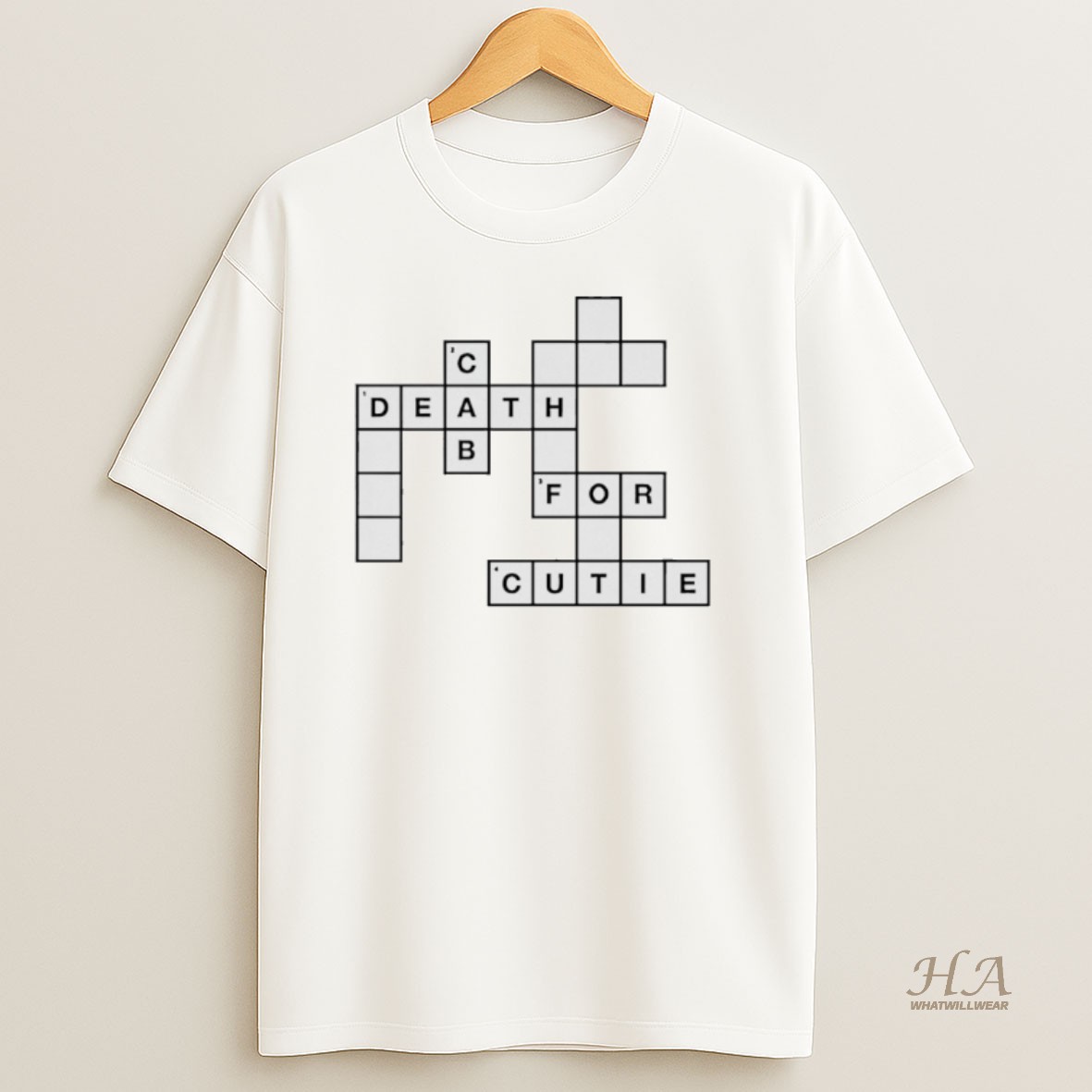 Official Dcfc Death Cab For Cutie Crossword T Shirt