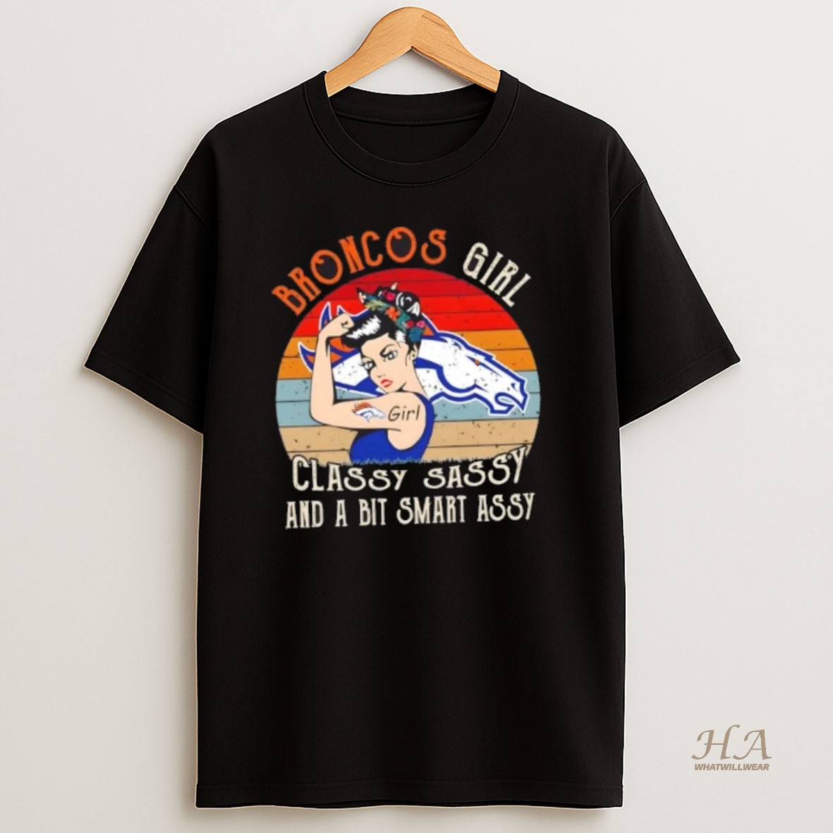 Official Denver Broncos Girl Classy Sassy And A Bit Smart Assy T Shirt
