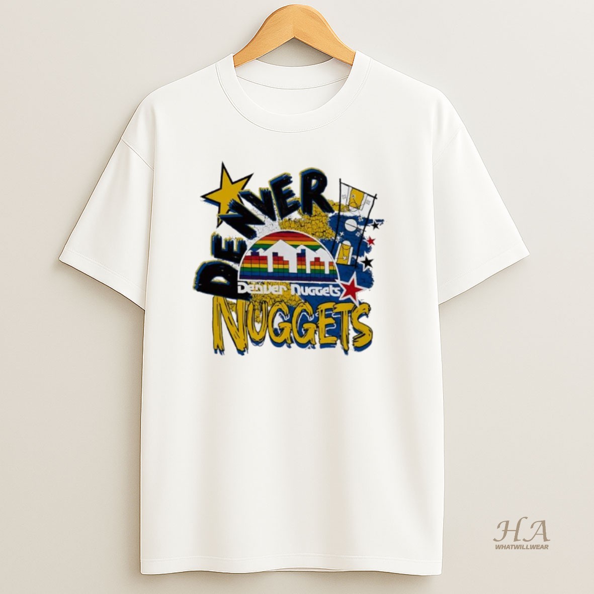 Official Denver Nuggets Play By Play Graphic Stylish T Shirt