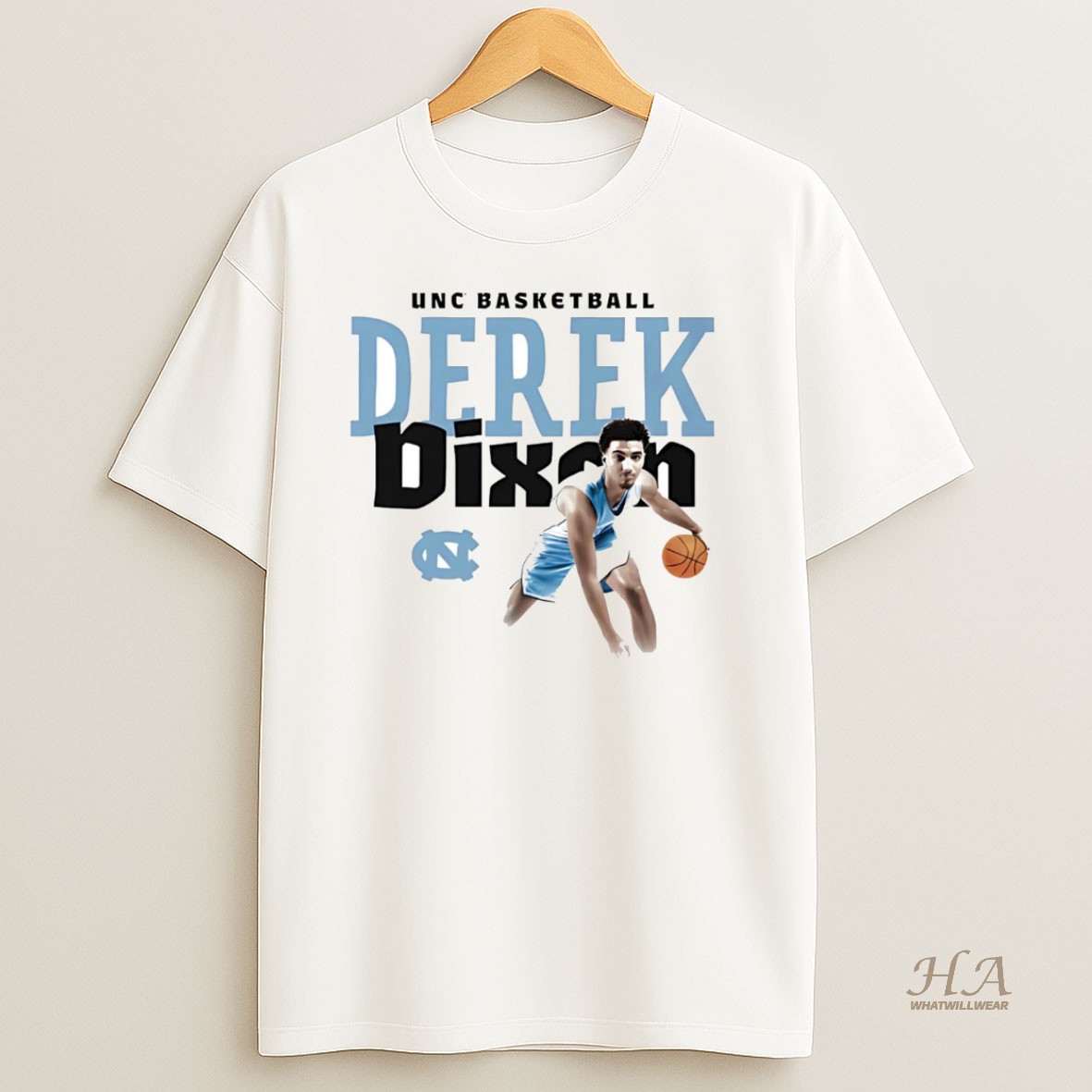 Official Derek Dixon Illustrated North Carolina Tar Heels T Shirt