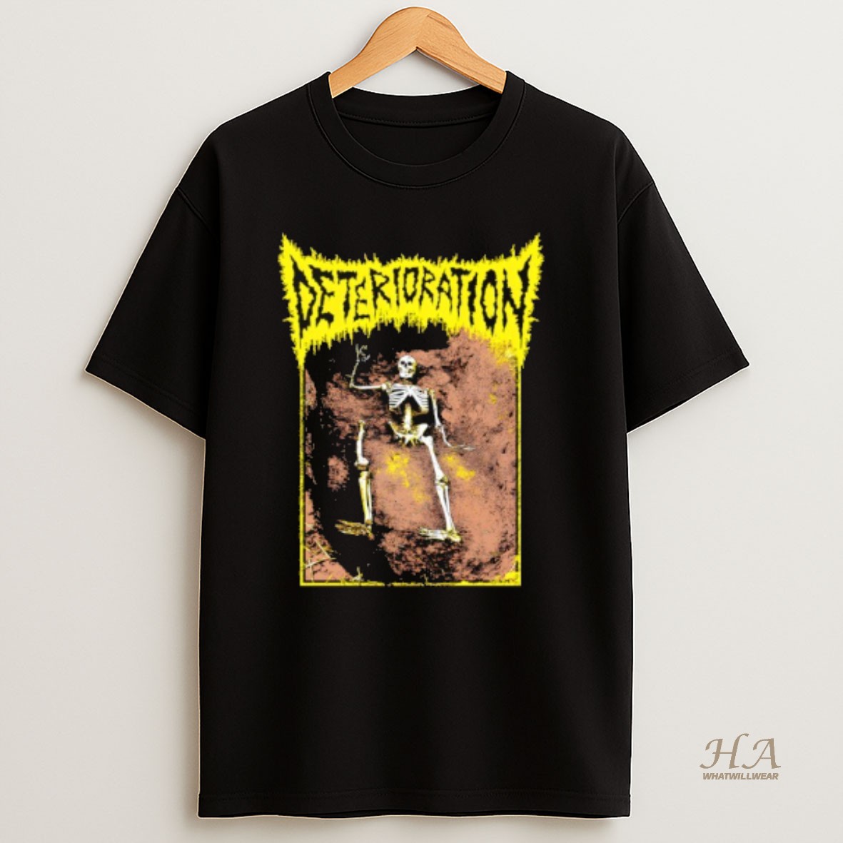 Official Deterioration Unidentified Skeleton Face T Shirt