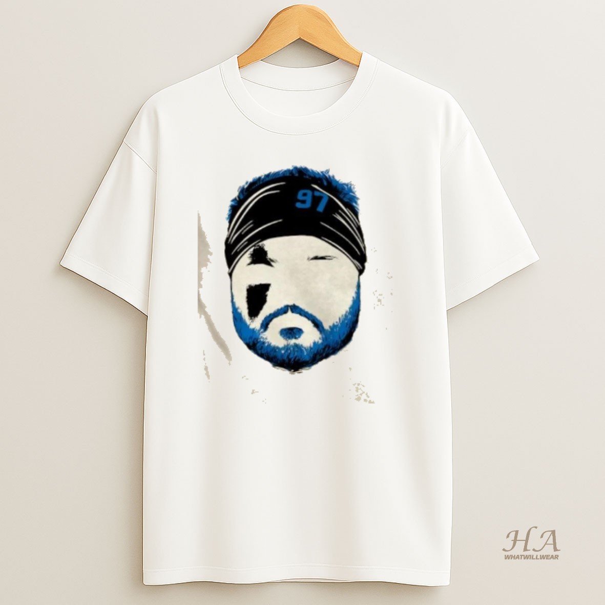 Official Detroit Lions Aidan Hutchinson Blank Face T Shirt