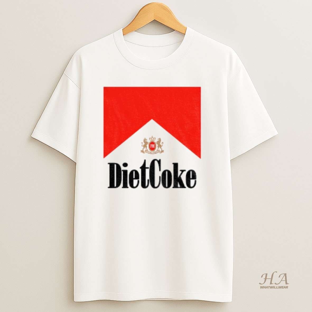 Official Diet Cigs Diet Coke Marlboro Logo Parody T Shirt