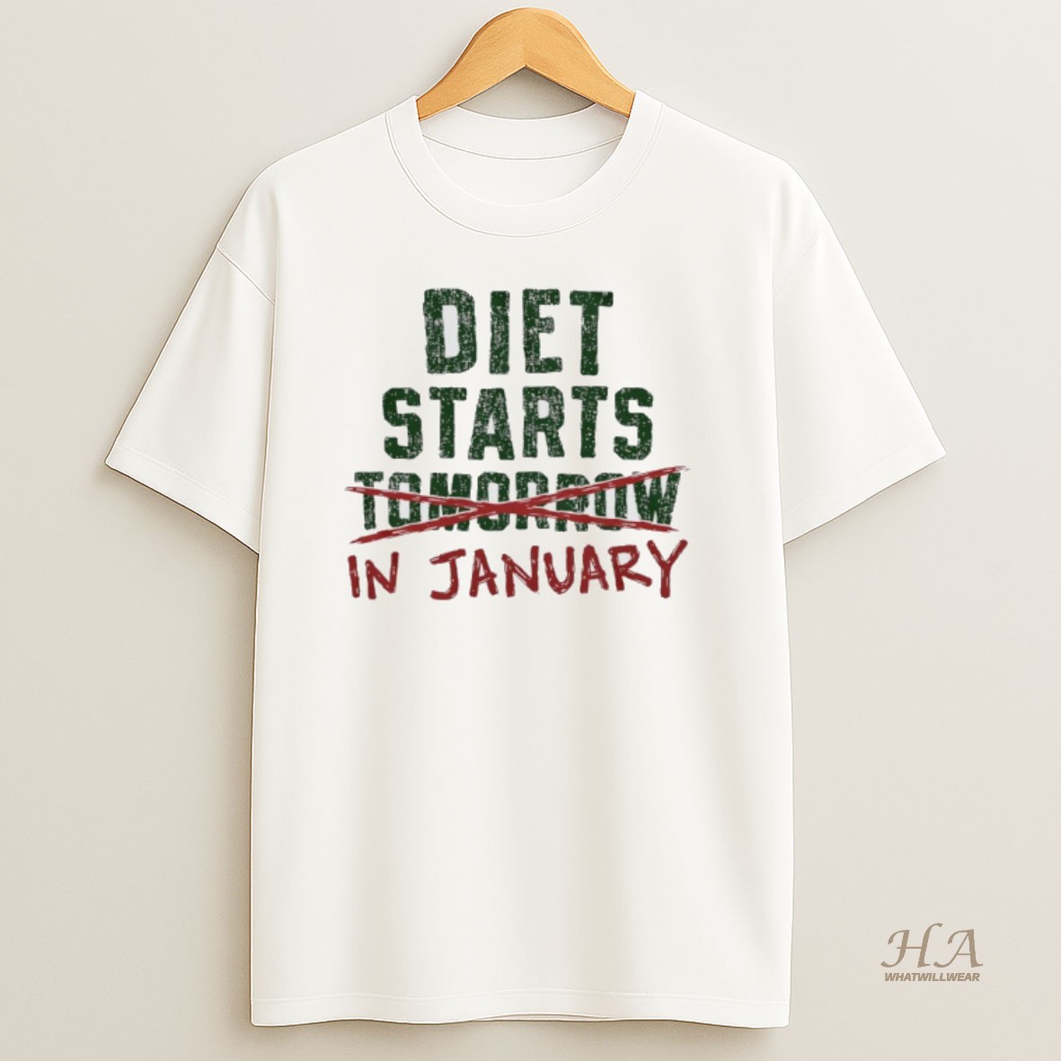 Official Diet Starts In January T Shirt