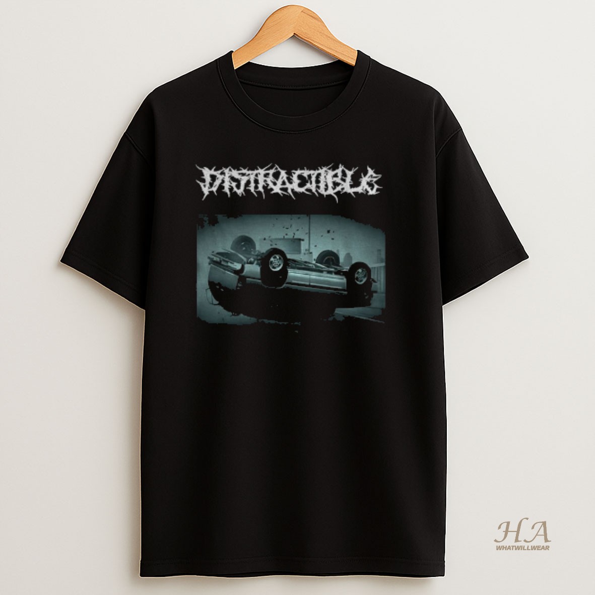 Official Distractible Upside Down Car T Shirt