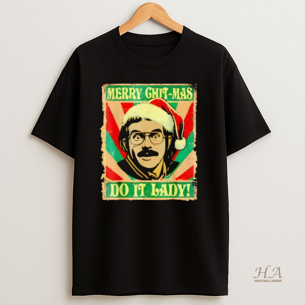 Official Do It Funny Chit Mas Christmas Santa Hat T Shirt