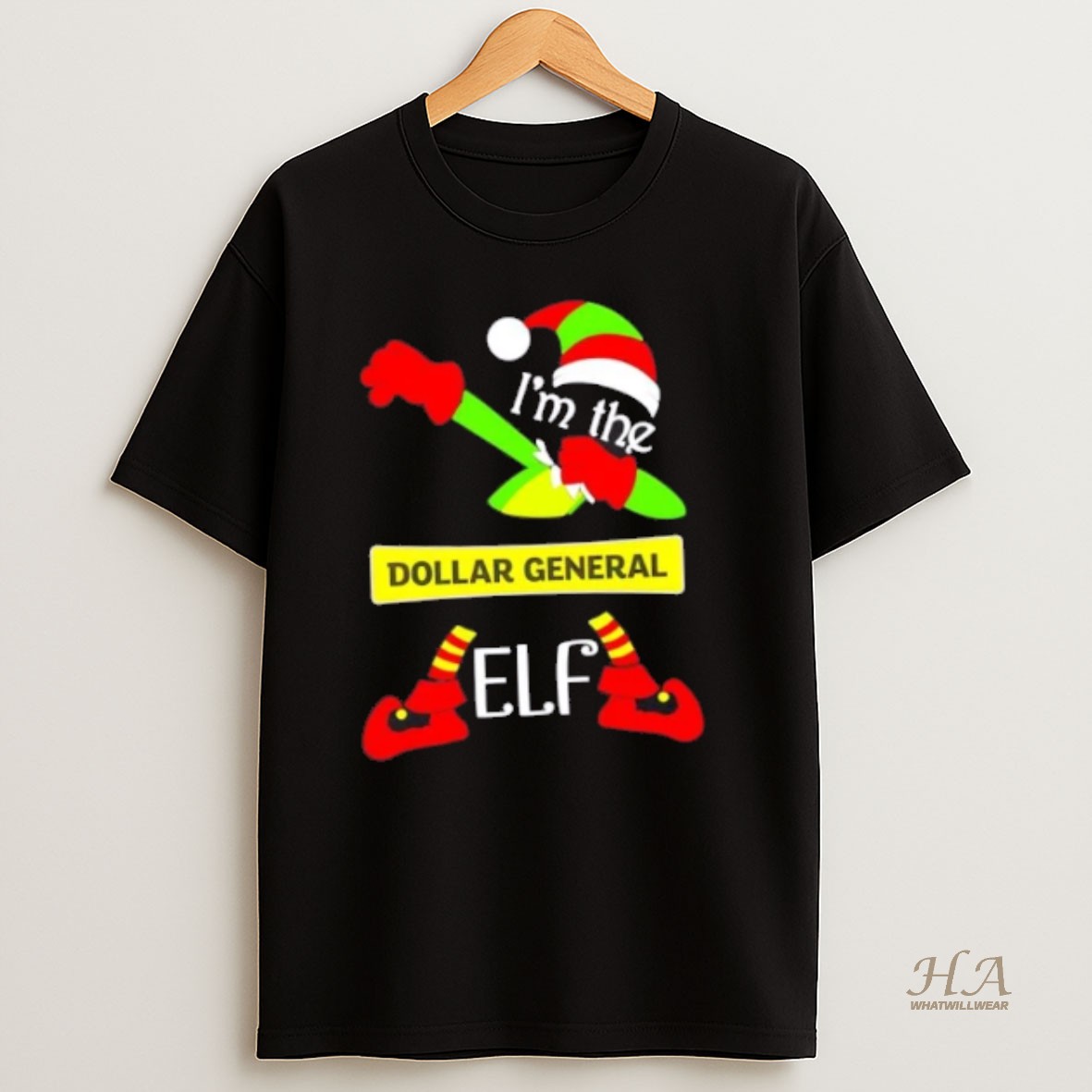 Official Dollar General Im The Elf Dabbing Merry Christmas T Shirt
