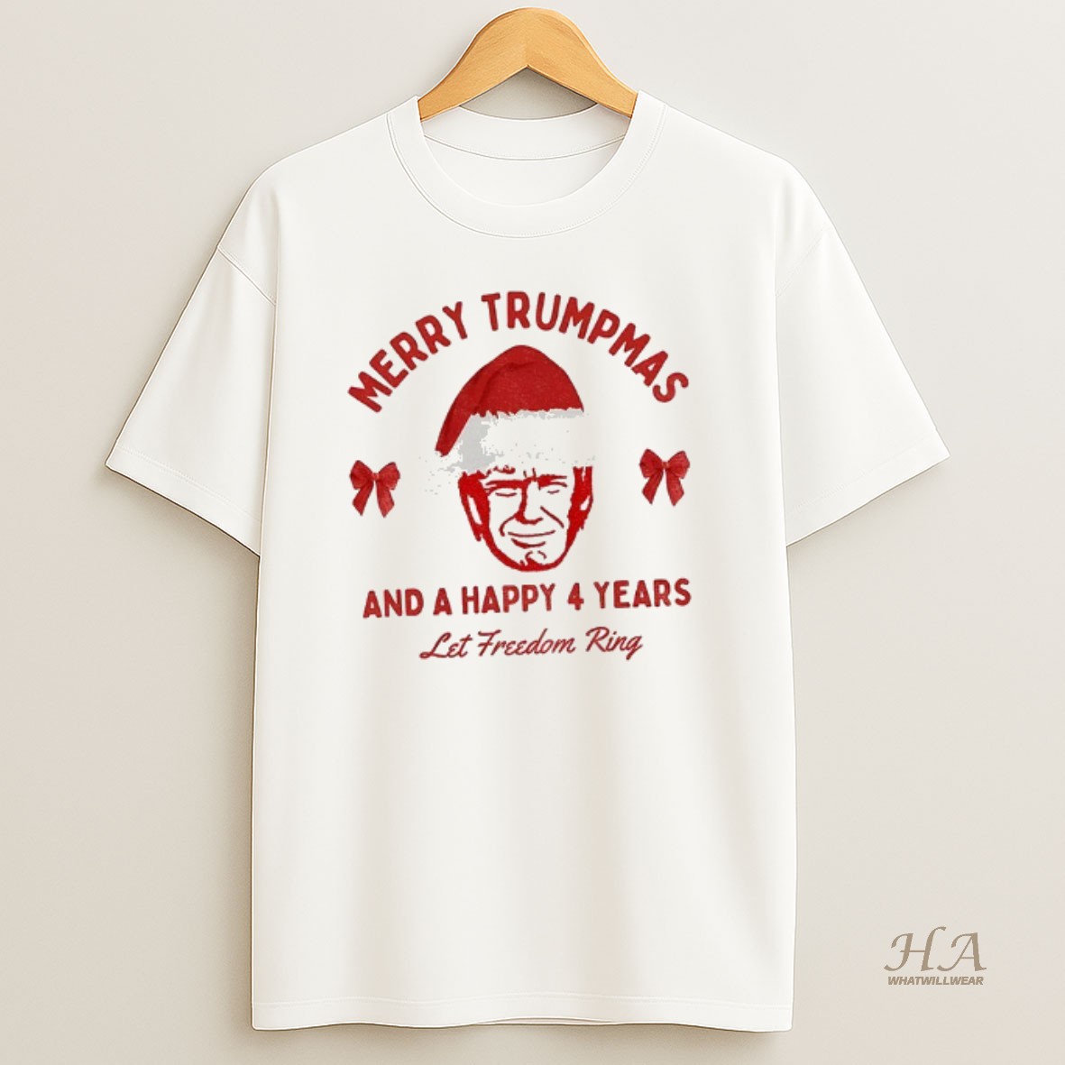 Official Donald Trump Merry Trumpmas And A Happy 4 Years Let Freedom Ring T Shirt 1