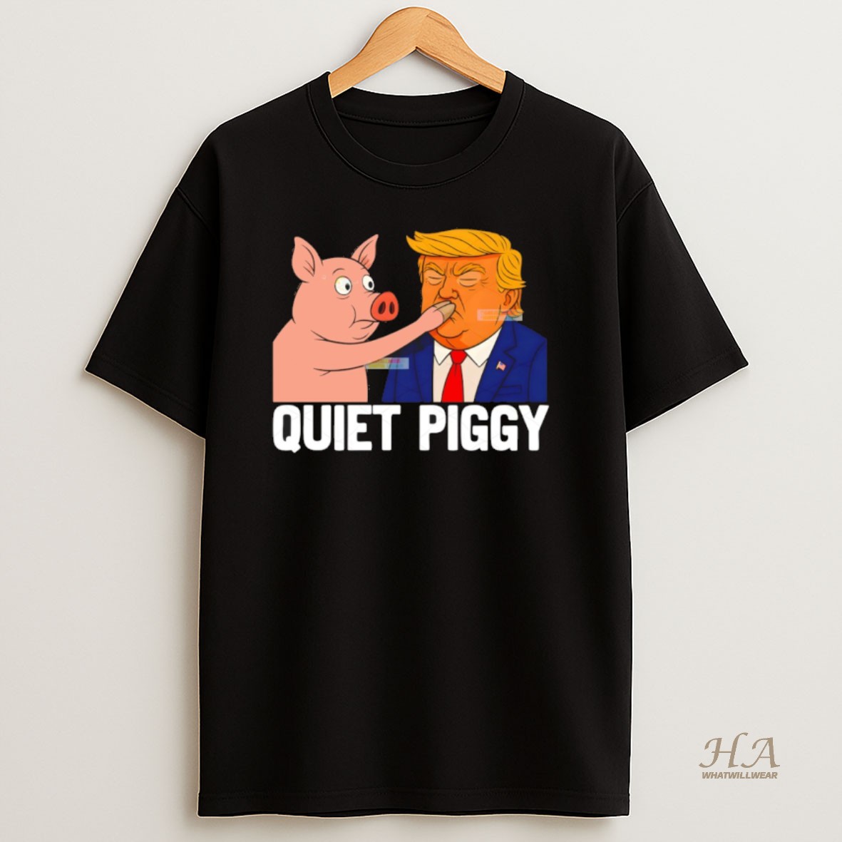 Official Donald Trump Quiet Piggy Anti Trump Democrat Liberal Republican T Shirt