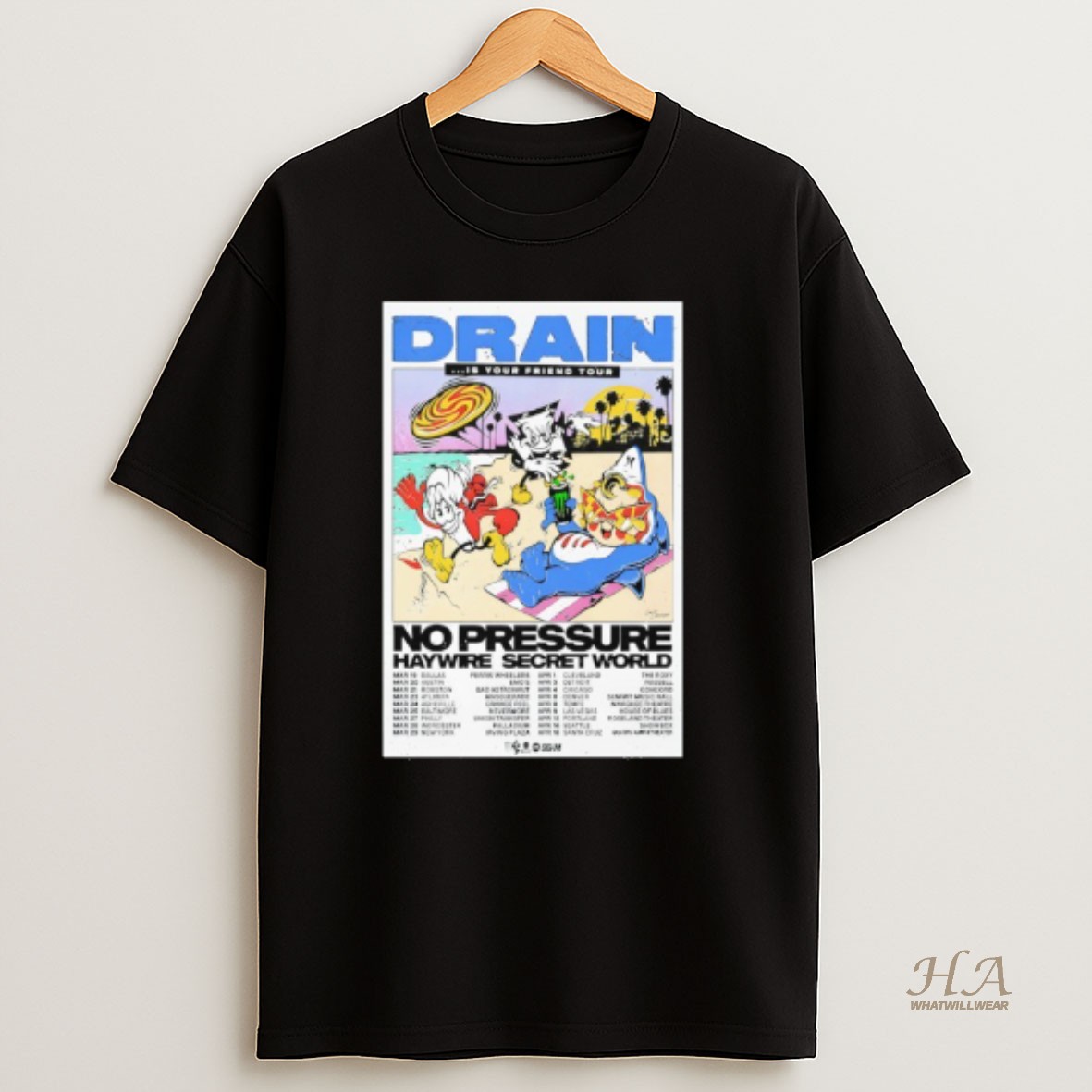 Official Drain Is Your Friend Tour 2026 T Shirt