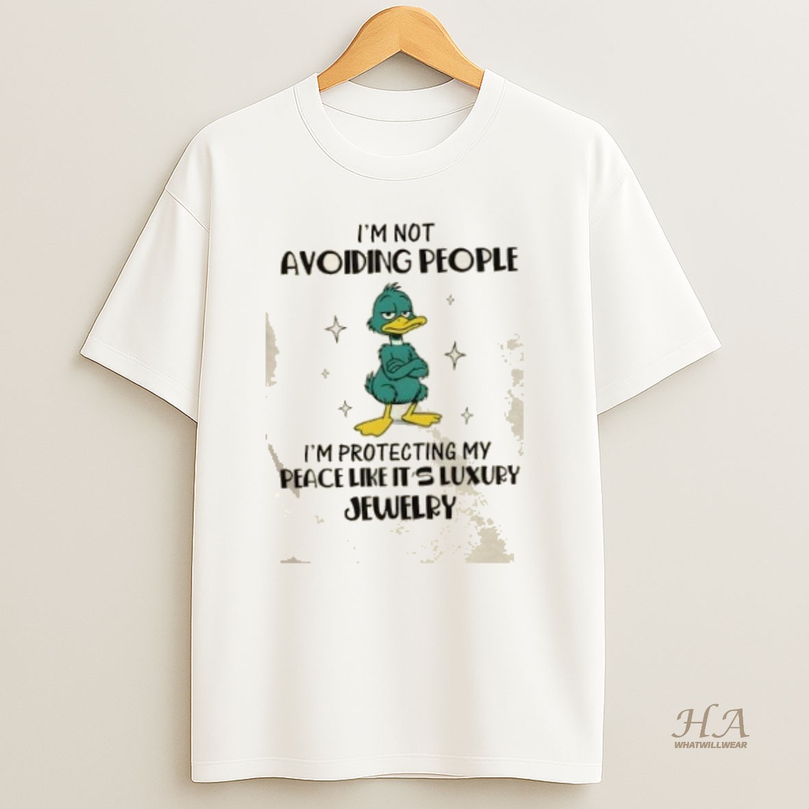 Official Duck Im Not Avoiding People Im Protecting My Peace Like Its Luxury Jewelry T Shirt 1
