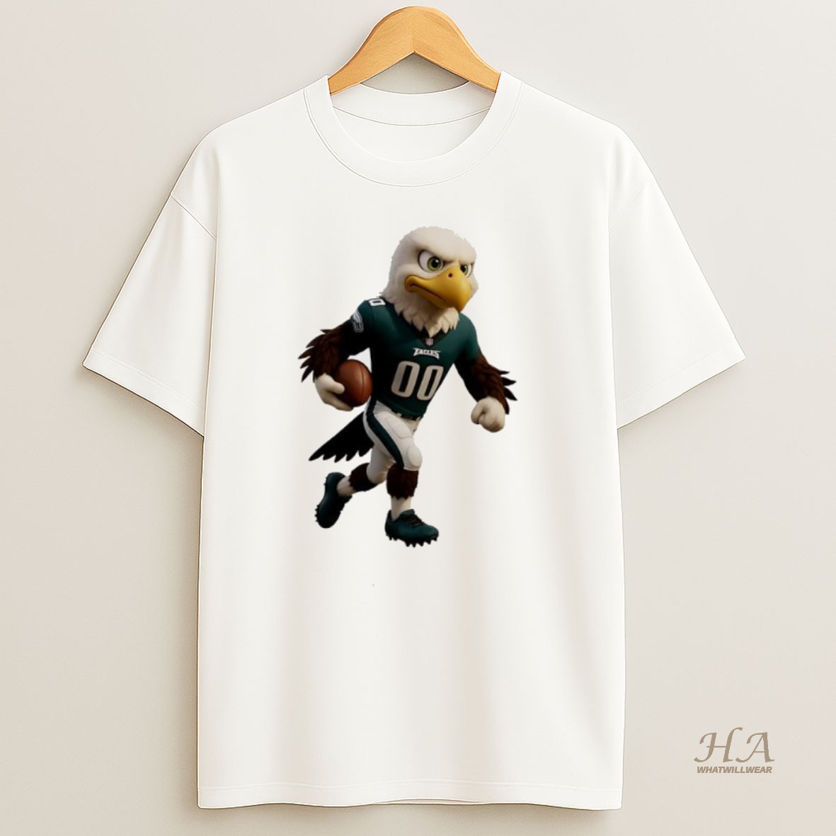 Official Eagles Football Mascot Style T Shirt