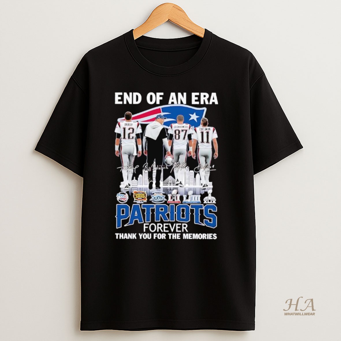 Official End Of An Era Patriots Forever Thank You For The Memories T Shirt