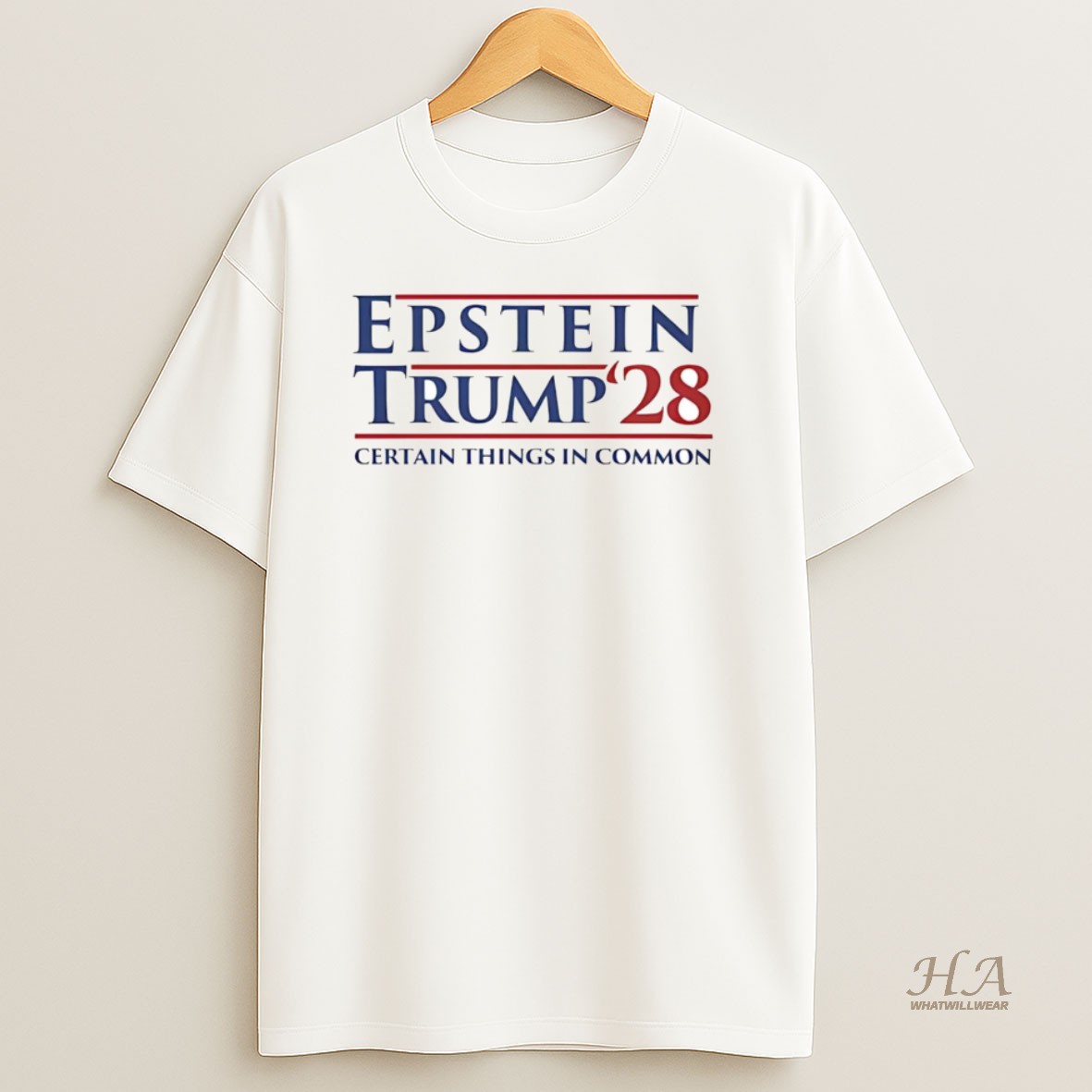 Official Epstein Trump 2028 Certain Things In Common T Shirt