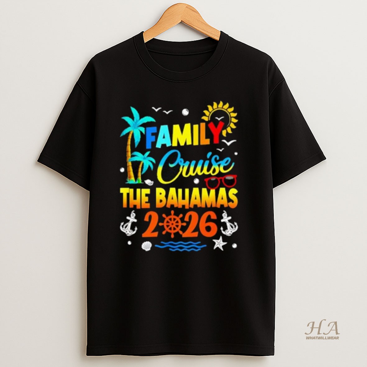 Official Family Cruise The Bahamas 2026 Summer Matching Vac T Shirt