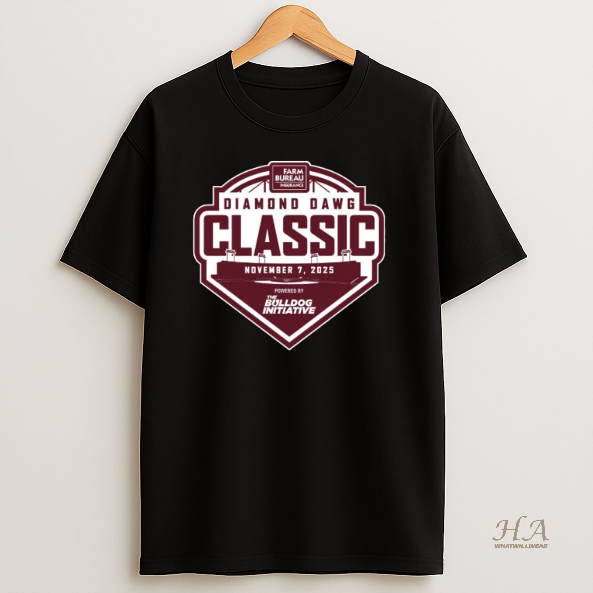 Official Farm Bureau Insurance Diamond Dawg Classic November 7 2025 The Bulldog Initiative Logo Shirt