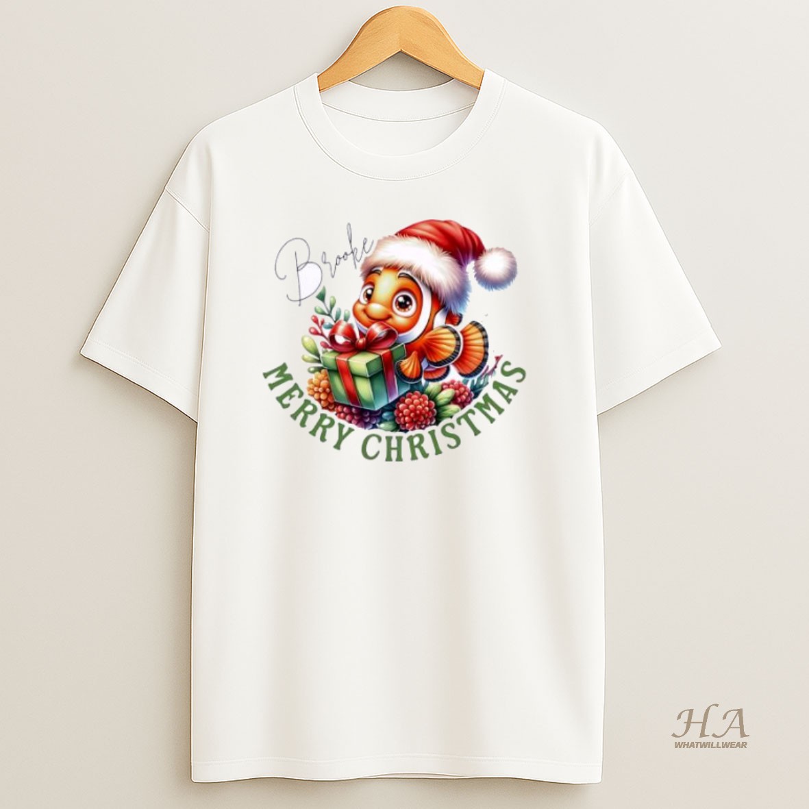 Official Fish Xmas Babys First Christmas Personalized Ornaments White T Shirt