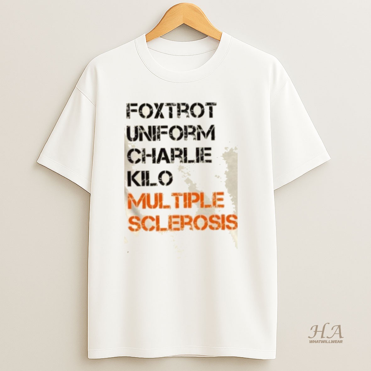 Official Foxtrot Uniform Charlie Kilo Multiple Sclerosis Shirt