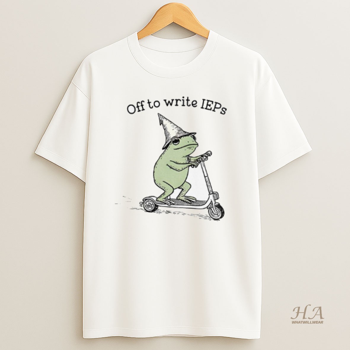 Official Frog Scooter Off To Write Ieps T Shirt