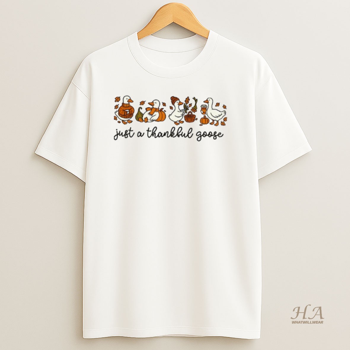 Official Funny Cute Pumpkin Spice Thanksgiving Goose T Shirt