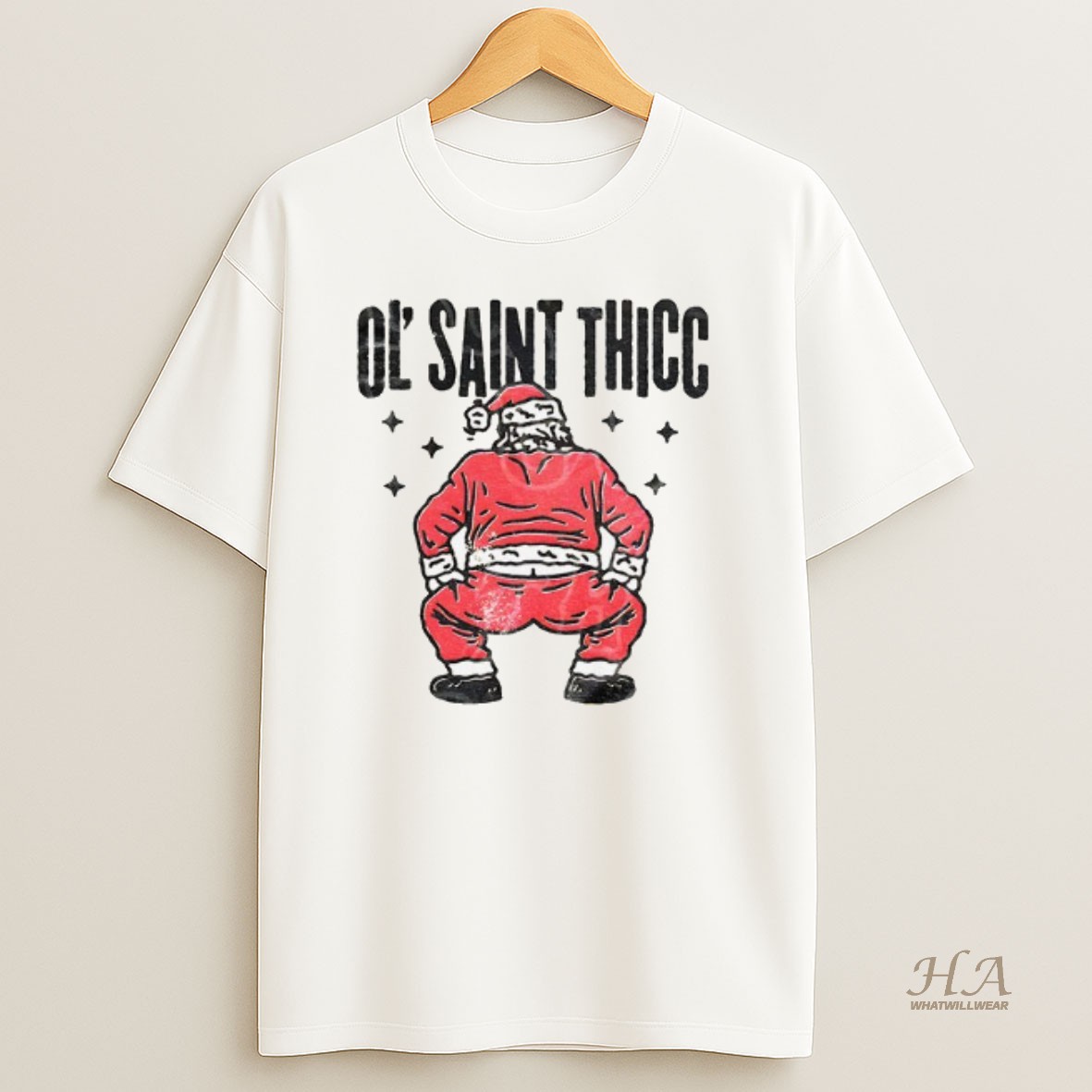 Official Funny Ol Santa Thicc Christmas T Shirt