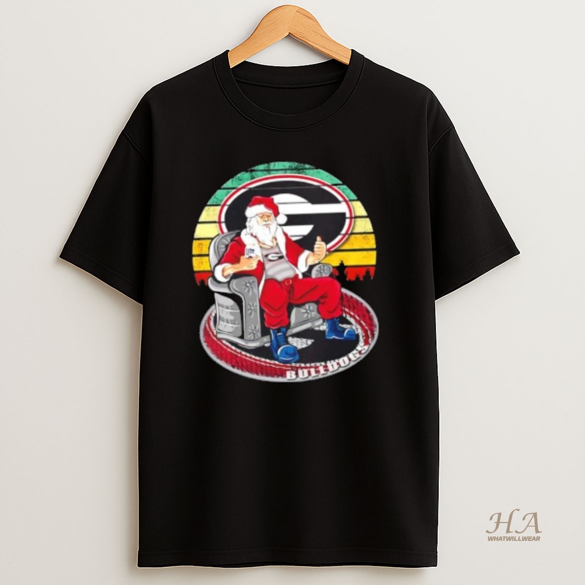 Official Georgia Bulldogs X Santa Claus Christmas Vintage Shirt