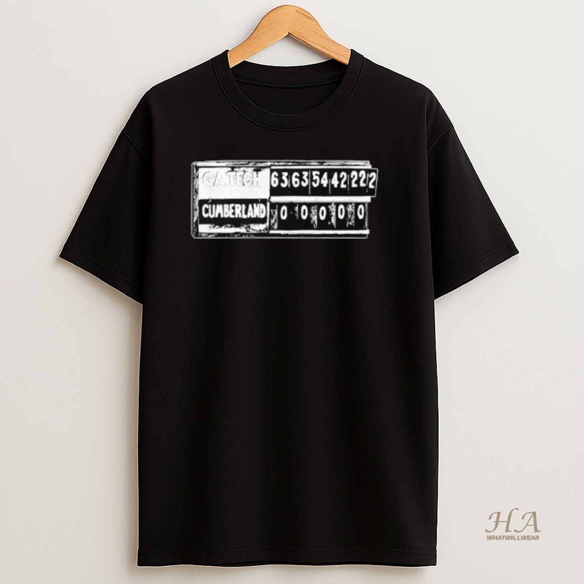 Official Georgia Tech Jackets Score Vs Cumberland T Shirt